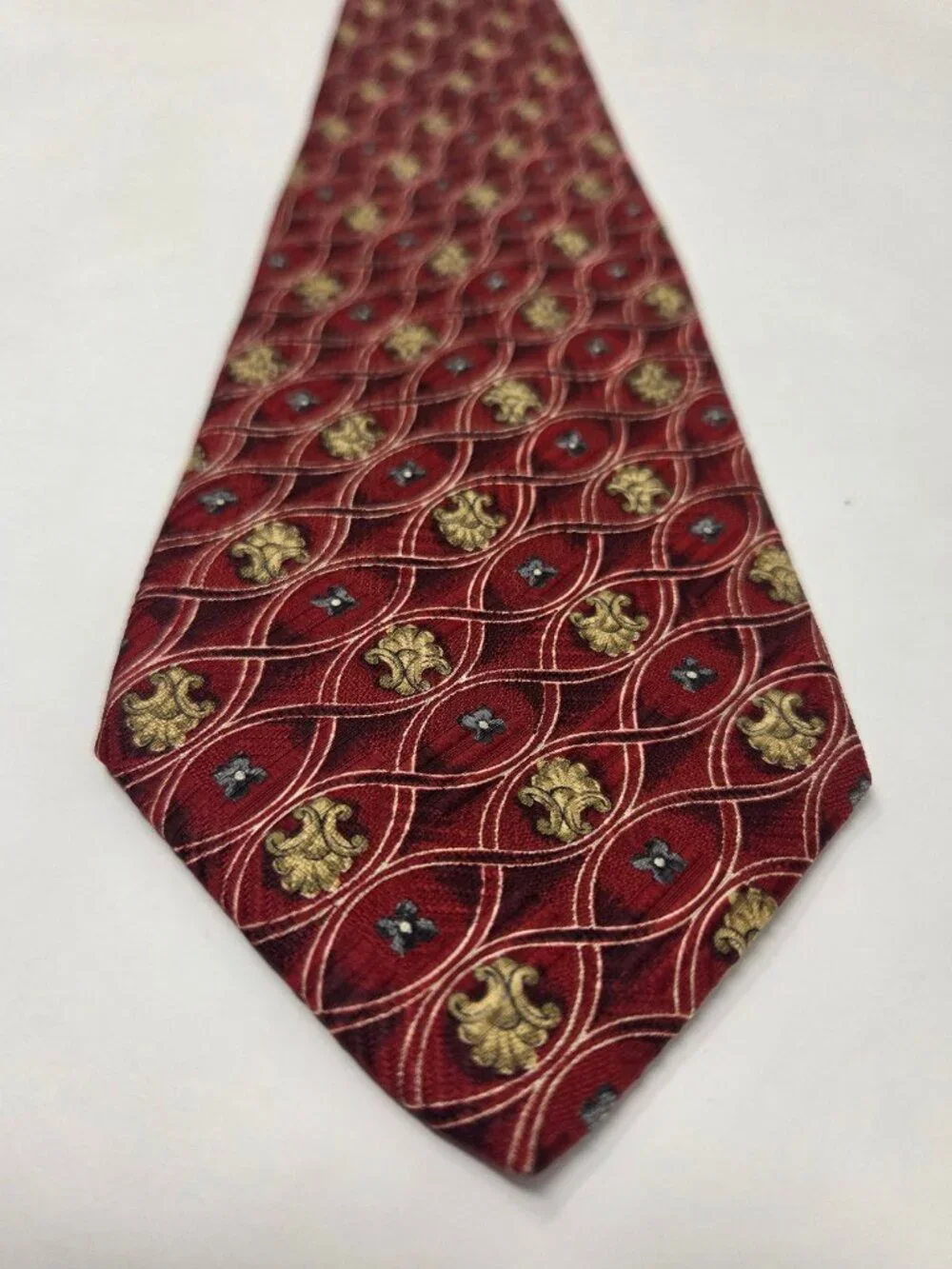 Robert Talbott Monterey Best Of Class Silk Mens Tie 58 Inch Red Gold Pattern